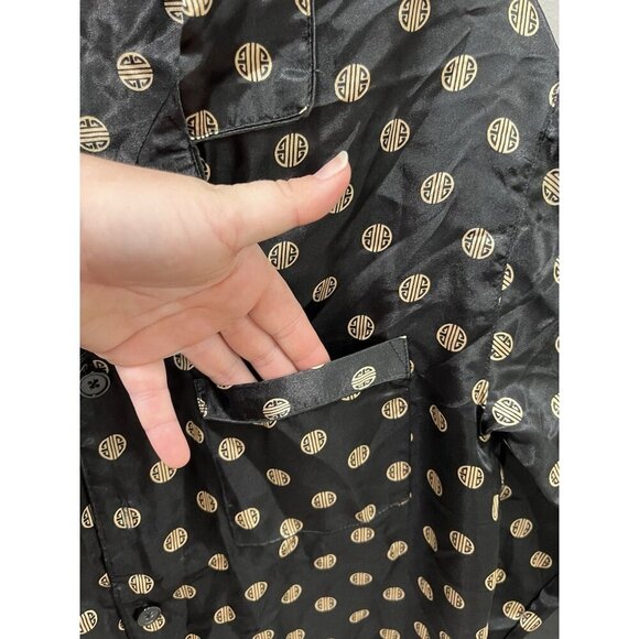 Robert Louis Silk/Poly Luxury Satin Pajamas Women's Size Small Button Up Shirt - Picture 3 of 6